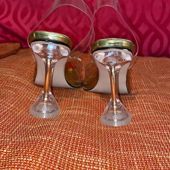 Woman’s Wetkiss Heels Clear and Gold 8 - Picture 5 of 8